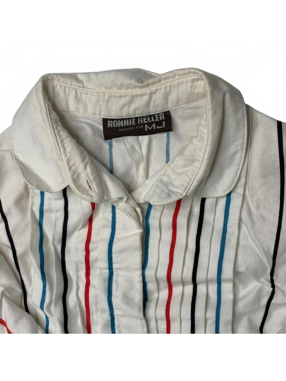 Vintage Ronnie Heller Striped Prairie Cottagecore Dress - Picture 3 of 9